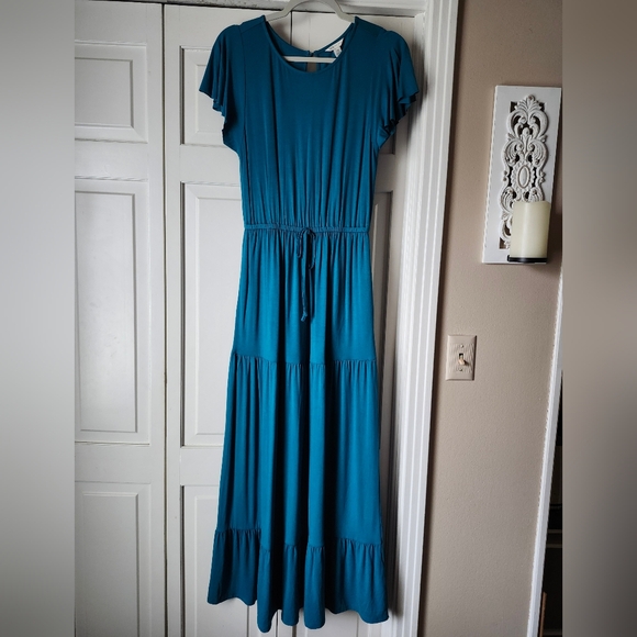 Cato Dresses & Skirts - NWOT Elegant Teal Maxi Knit Dress